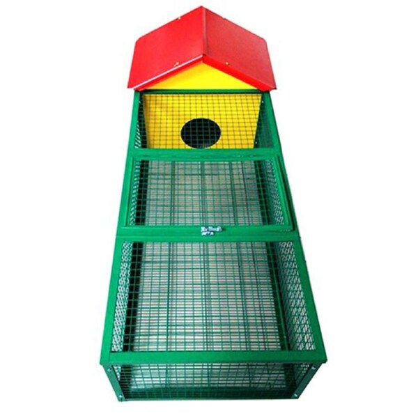 Large Metal Rabbit Hutch Guinea Pig Ferret Hamster Cat House with Run 167cm