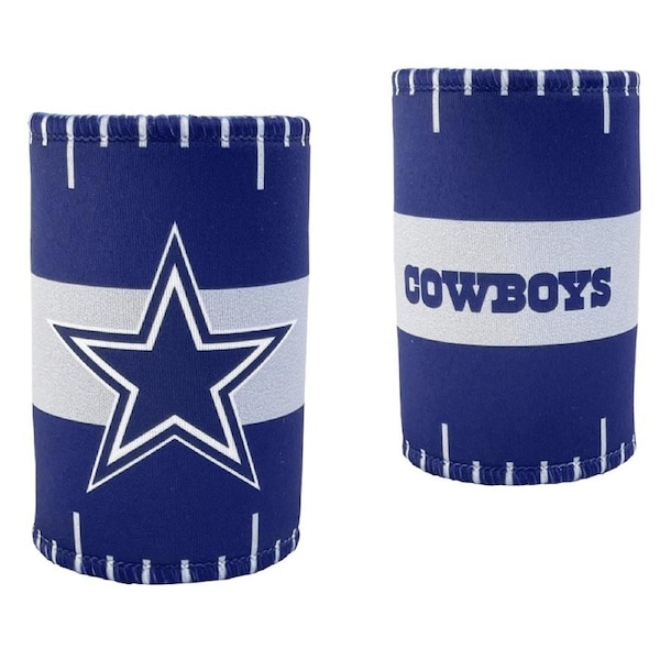 2x NFL Dallas Cowboys 11.5cm Stubby Can/Bottle Beverage Storage Sleeve Holder