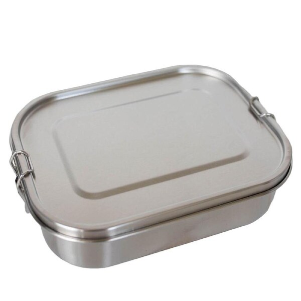 Leak Proof 5 Compartment Stainless Steel Bento Box - Green Essentials