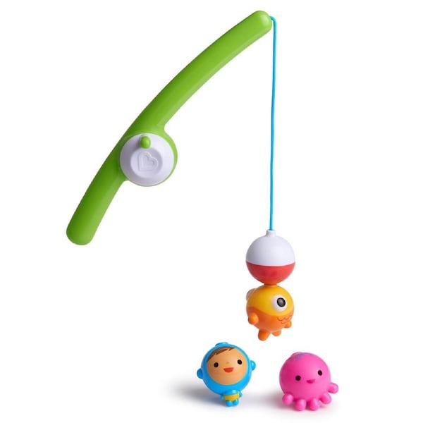 Munchkin Magnetic Kids Fishin' Bath Toy With Fishing Rod And Underwater Bobbers