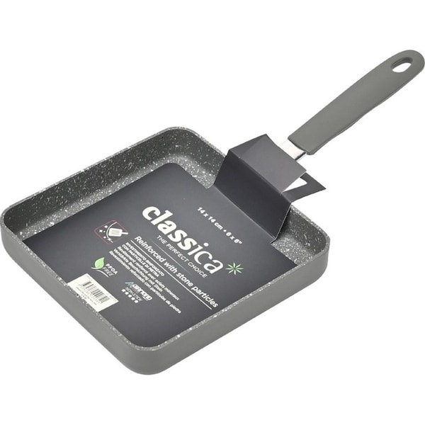 Classica Diamond Stone Non Stick Mini Grill Pan 14cm - Grey