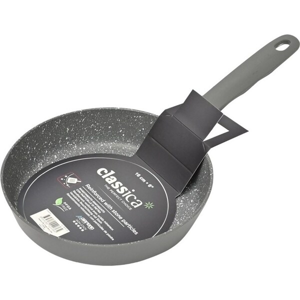 Classica Diamond Stone Non Stick Mini Grill Fry 16cm - Grey