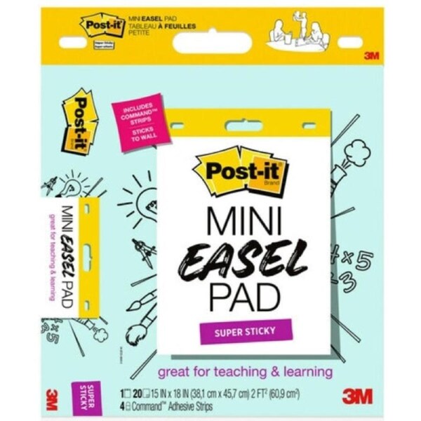 Post-It Super Sticky Mini Easel Pad White 380 x 457mm