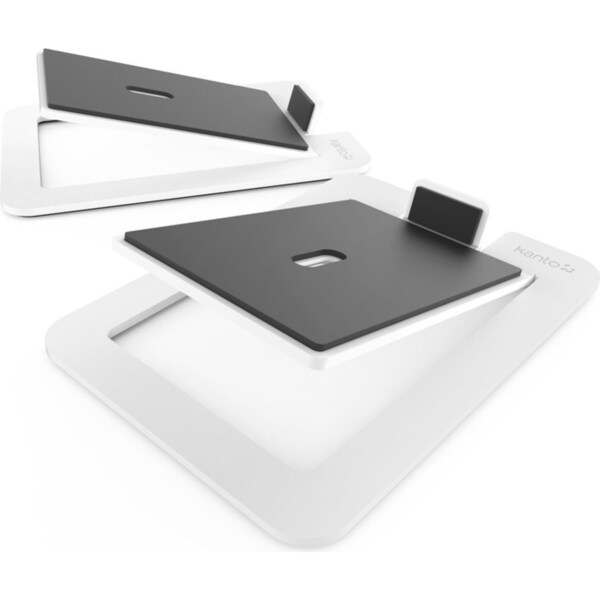 Kanto S6W Angled Desktop Speaker Stands for Large Speakers - Pair, White