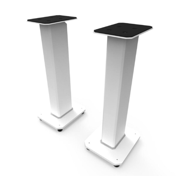 Kanto SX26W 26" Tall Fillable Speaker Stands with Isolation Feet - Pair, White