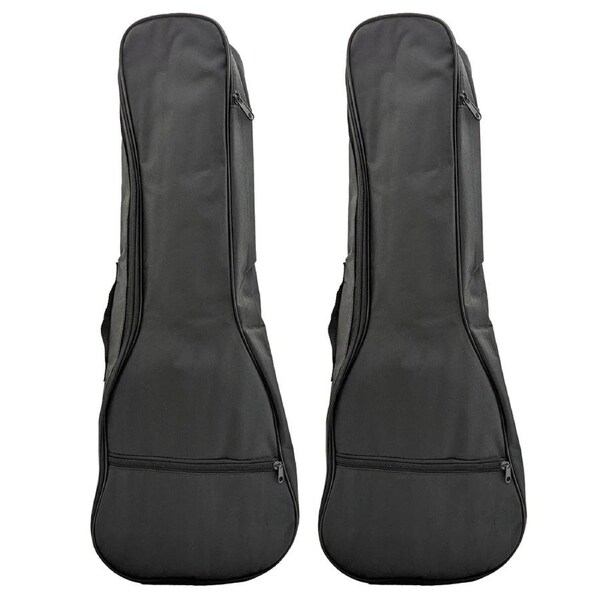 2x Tribute 26" Tenor Ukulele Protective Carry Bag/Holder w/ Zip Up Pocket Black