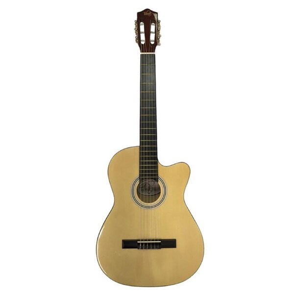 Tribute 39 Inch Classical Acoustic Guitar Cutaway w/ Nylon Strings Gloss Finish