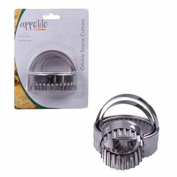 Appetito Crinkle Scone Cutters - Set Of 3