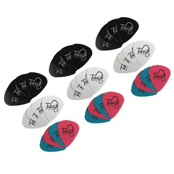 36pc Tribute Guitar/Bass/Ukulele Strumming Plectrum Picks Medium 0.74mm Assorted