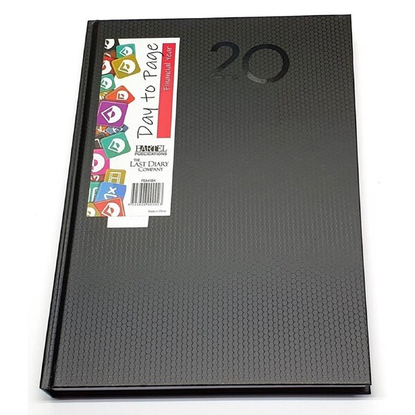 2025-2026 Financial Year Diary Everyday A4 Day to Page Black Last Diary Company FEA41BK