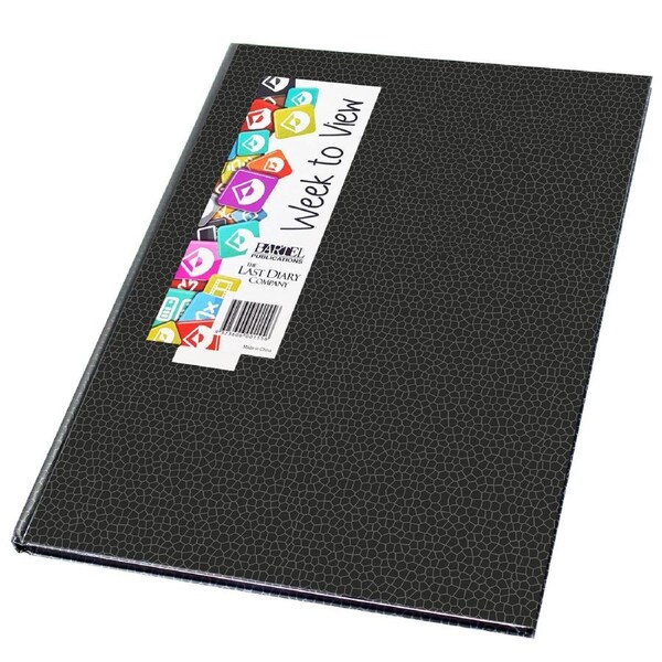 2026 Diary Everyday A4 Week to View Casebound Black Last Diary Company EA47BK