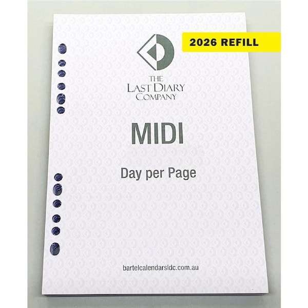 2026 Refill Nicholls A5 Midi Day to Page by Last Diary Company NA51