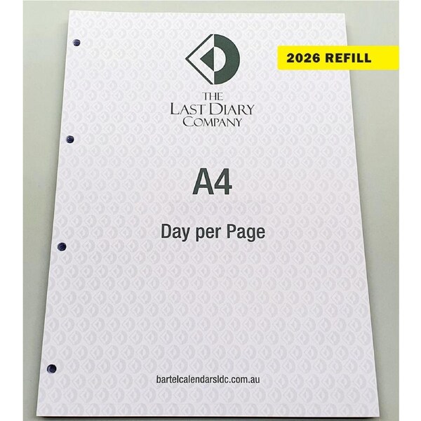 2026 Refill Nicholls A4 Day to Page Directors Style by Last Diary Company NA41