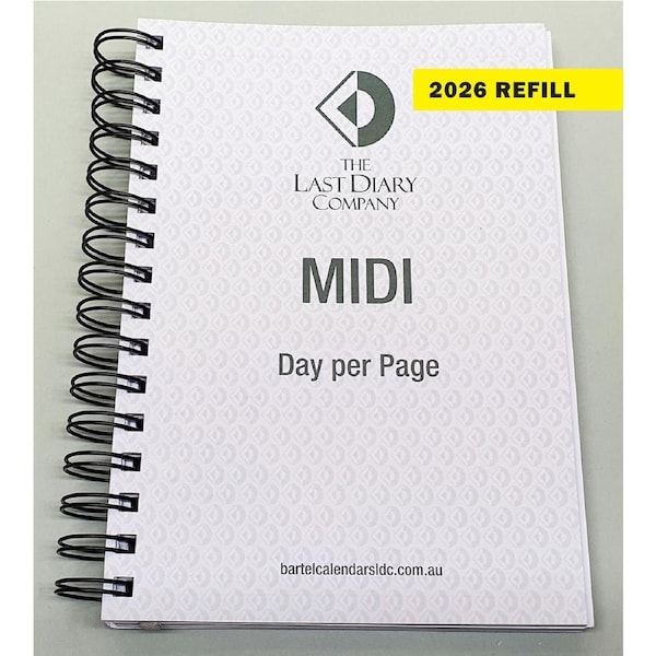 2026 Refill Victoria A5 Midi Day to Page Wiro by Last Diary Company VA51