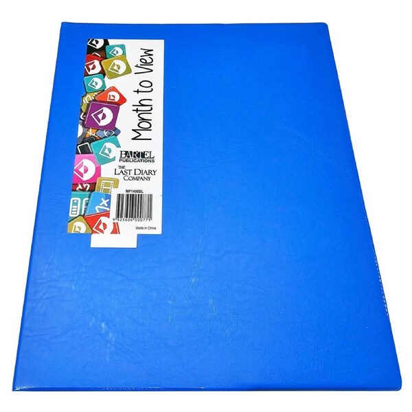 2026 Diary Planner Quarto Month to View Blue Last Diary Company MP1400BL