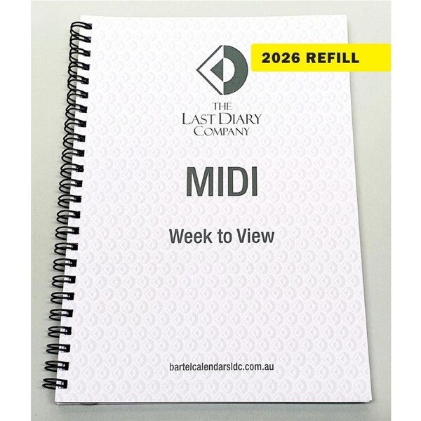 2026 Refill Victoria A5 Midi Week to View Wiro by Last Diary Company VA57