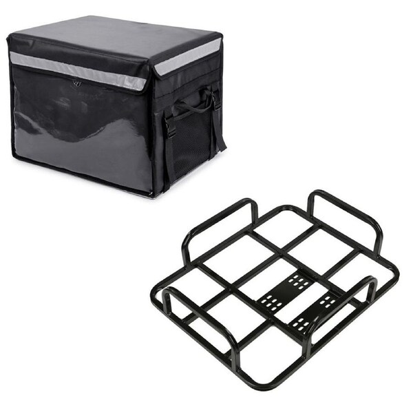 62L Food Delivery Bag + Rear Rack For Motorcycle Bike Food Delivery Drivers
