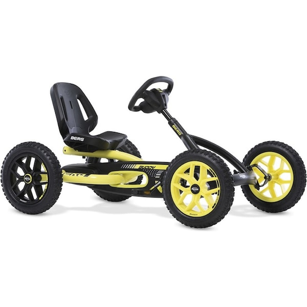 Berg Buddy Cross 2.0 Kids/Children's Pedal Go Kart Ride On Toy Yelow/Black 3-8y