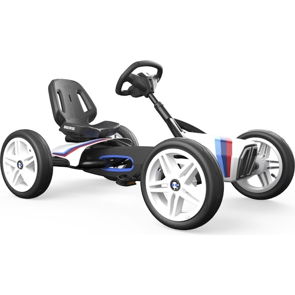 Berg BMW Street Racer Kids/Children's Pedal Go Kart Ride On Toy White/Blue 3-8y