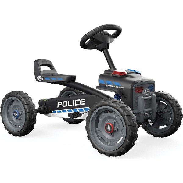Berg Buzzy Police Kids/Children's Pedal Go Kart Ride On Toy Blue/Black 2-5y