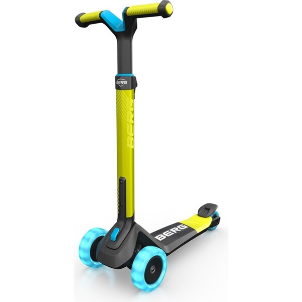 Berg Nexo Foldable Kids Scooter with Lights - Lime Age 2+