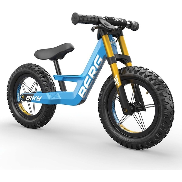 Berg Biky Cross Push Balance Bike with Handbrake – Blue, Age 2-5
