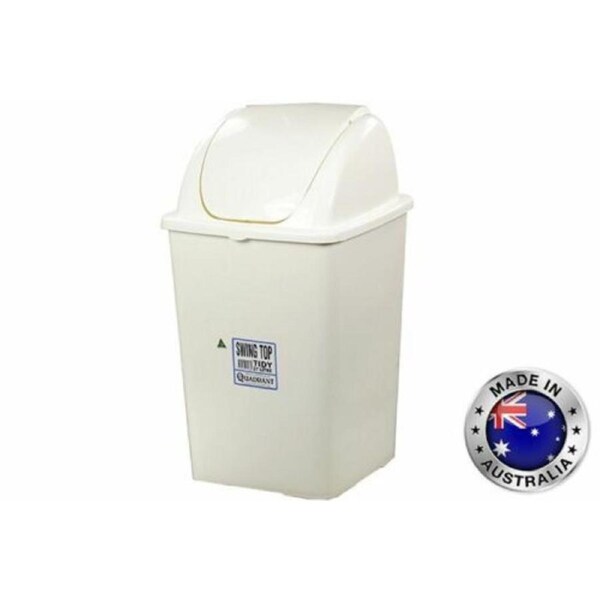 27L Swing Top Bin Home Office Kitchen Garden Garage Waste Trash Bin House Clean