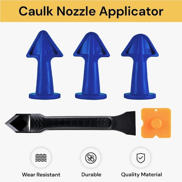 Caulking nozzle applicator finishing tool - Sealing and caulking - Multifuction 5 in 1