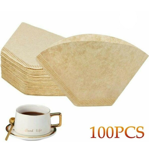 100pcs Coffee Filter Paper Sector Filter Paper Filter Bowl Filter Paper Sector Coffee Filter Paper