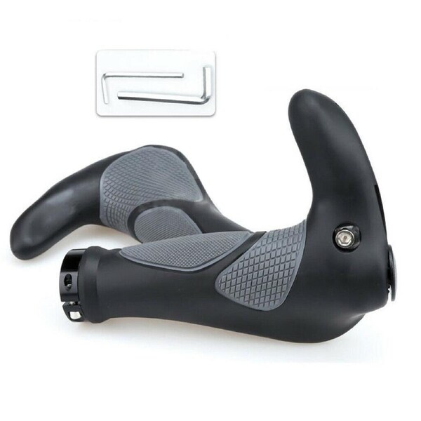 Anti-Slip Bike Handlebar Grips Shock Resistance MTB Bicycle Lock Handle Rubber