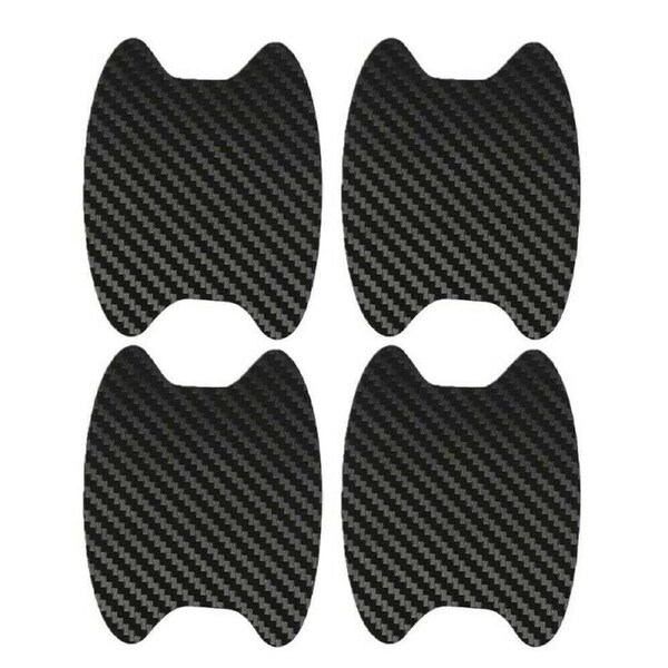 4pcs Car Door Handle 3D Carbon fiber Anti Scratch Protector Film Cover Sticker