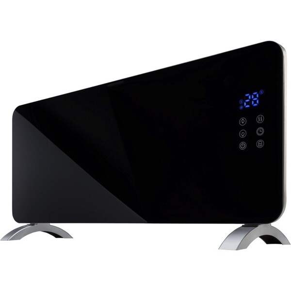 Goldair 76cm 1500W Platinum Smart Glass Convector Panel Heater w/ Wifi Black