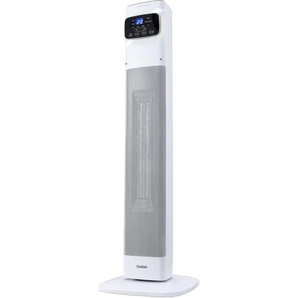 Goldair 90cm 2400W Ceramic Tower Heater w/Wifi/Remote/Thermostat Heating White