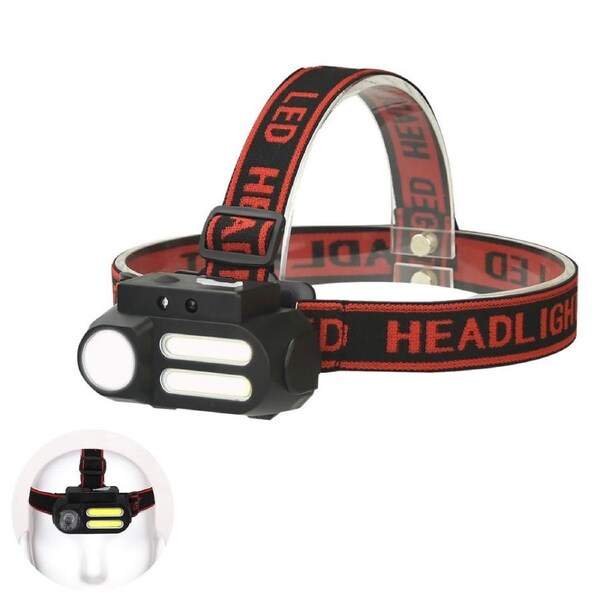 COB Head Mounted Outdoor Light Torch - USB Rechargeable