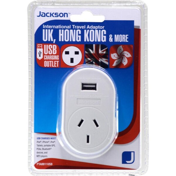 Jackson International Travel Adaptor For UK Hong Kong & More