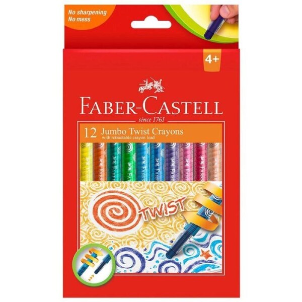 Faber-Castell Crayons Jumbo Twist Colour Pack of 12