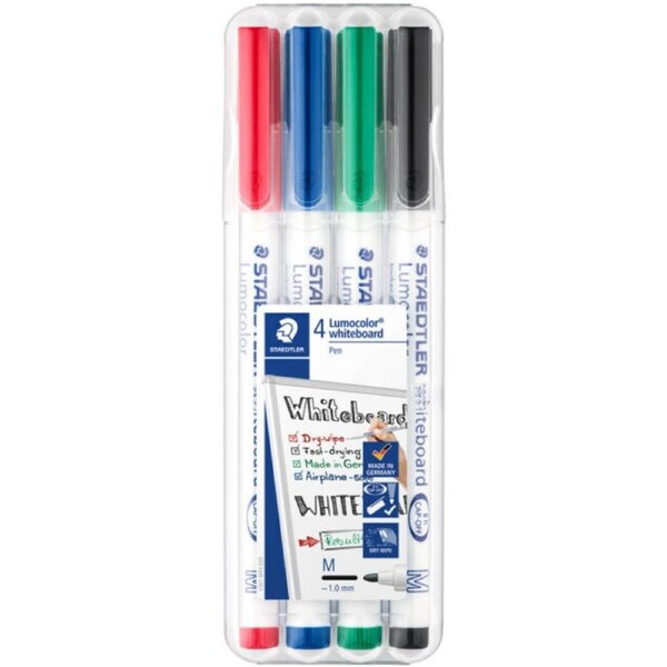 Staedtler Lumocolor Whiteboard Markers Assorted Pack of 4