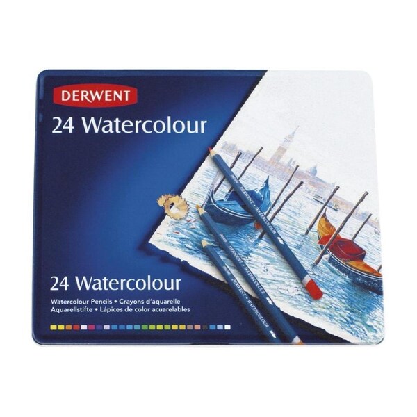 Derwent Watercolour Pencils Tin of 24