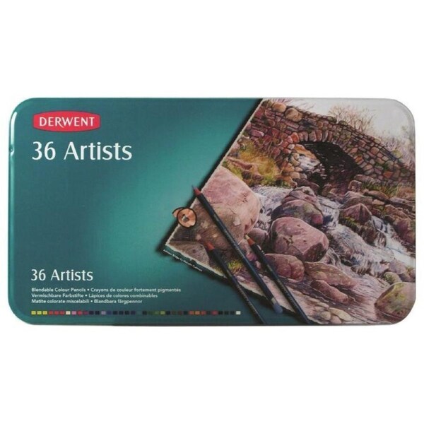 Derwent Artists Colouring Pencils Tin of 36