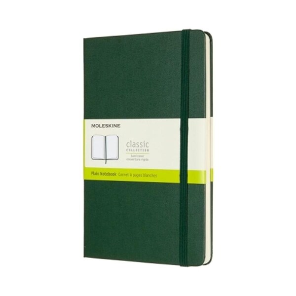 Moleskine Classic Notebook Large - Myrtle Green, Plain, Hard Cover
