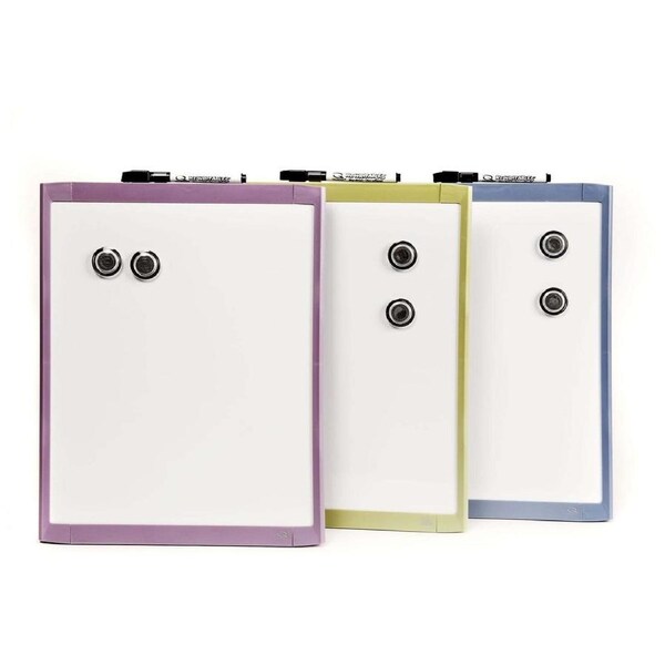 Quartet Basics Whiteboard Magnetic Dry Erase 22x28cm Assorted QTMHOW8511