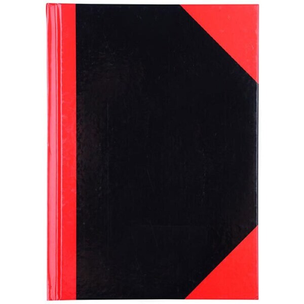 Cumberland Notebook A5 200 Leaf Ruled Red & Black Hard Cover Gloss 43110CM