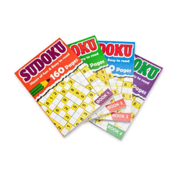 Ozoffer 4 Sudoku Puzzle Books A5 Stimulating Relaxing Fun Logic Thinking 160pg