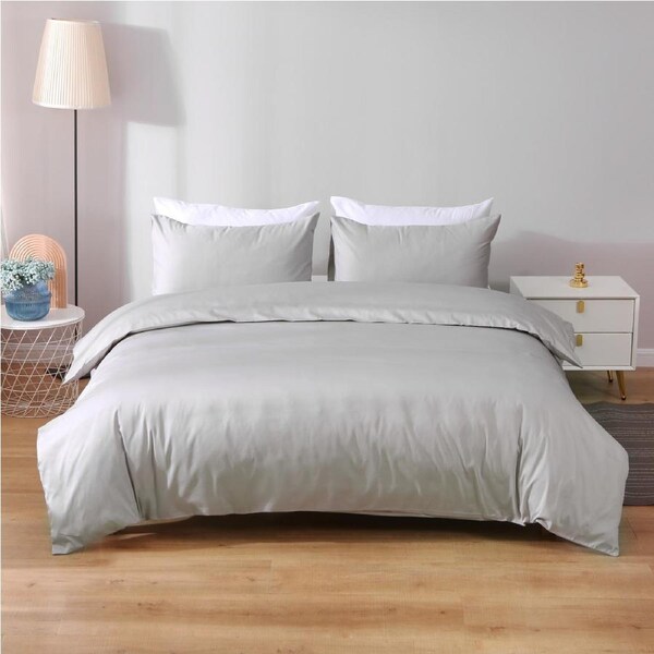 LINENOVA Quilt Cover Set 100% Cotton with 2 Pillow Cases (Single Double Queen King Super King) Double