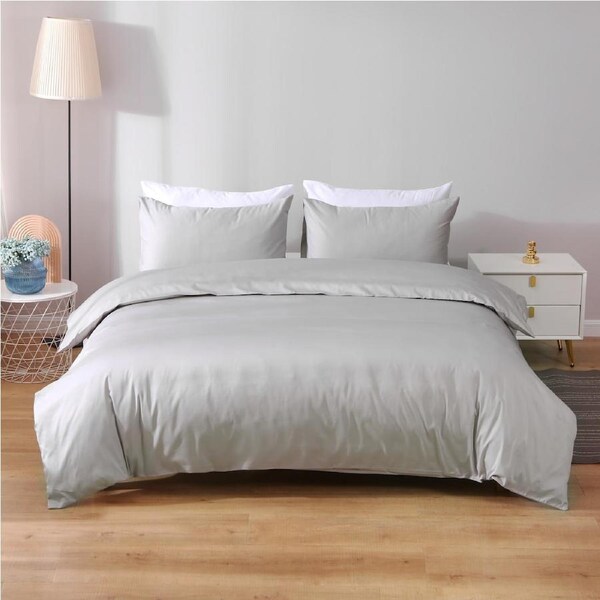 LINENOVA Quilt Cover Set 100% Cotton with 2 Pillow Cases (Single Double Queen King Super King) Queen