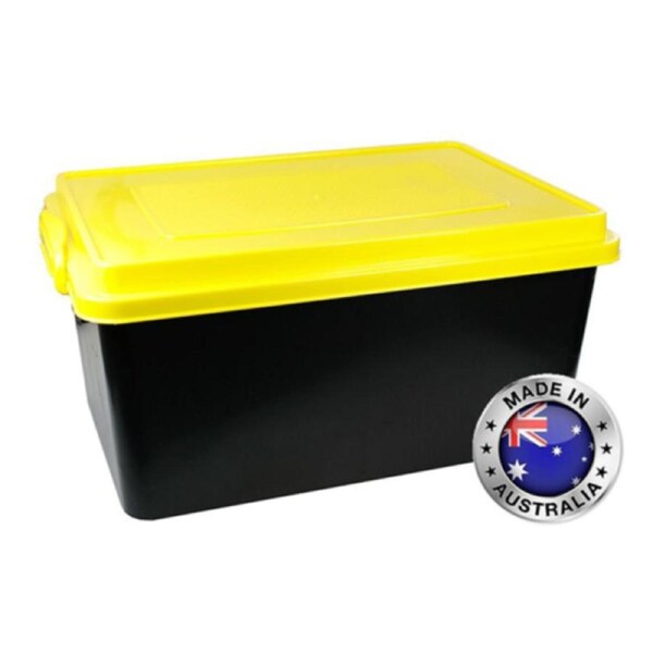 3 x 72L Heavy Duty Plastic Storage Tub Organiser Box Crate Container