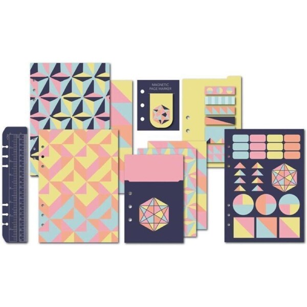 Debden DayPlanner Refill (Desk Size) Geo Accessories Pack DK-PACK07