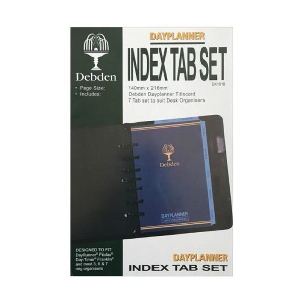Debden DayPlanner Desk Refill Index Tab Set DK1018