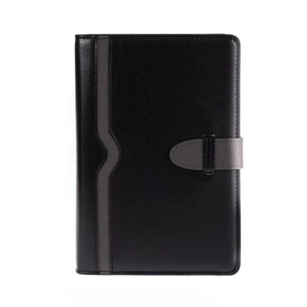 Debden DayPlanner Personal Organiser Hard Cover PU Strap Black PRHSU3 18x10cm