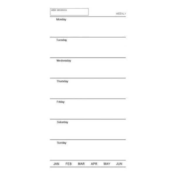 Debden DayPlanner REFILL Slim Undated Week Per Page SL4720